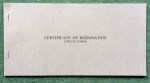  Resignation Certificates
